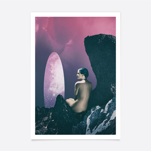 Nude Looking At A Galaxy